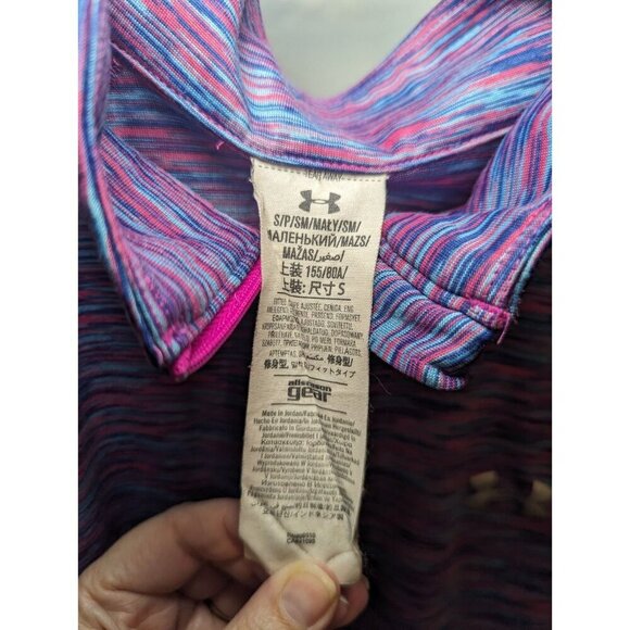 Under Armour Womens Tech Twist multi color purple 1/4 Zip Pullover Size Small - Picture 6 of 13